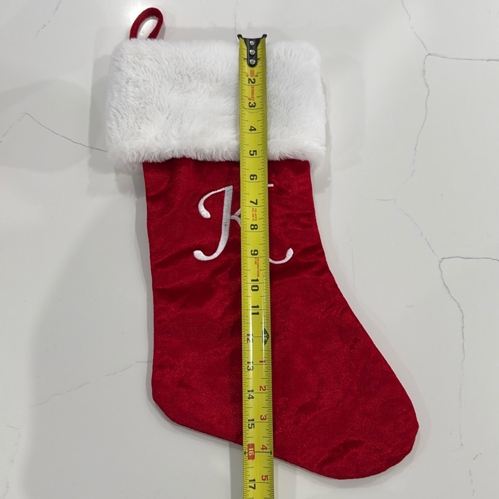 Monogram “K” Christmas Stocking - Picture 12 of 12